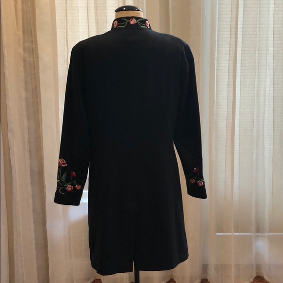 Victor Costa Occasion Embroidered Duster Jacket - Picture 5 of 8